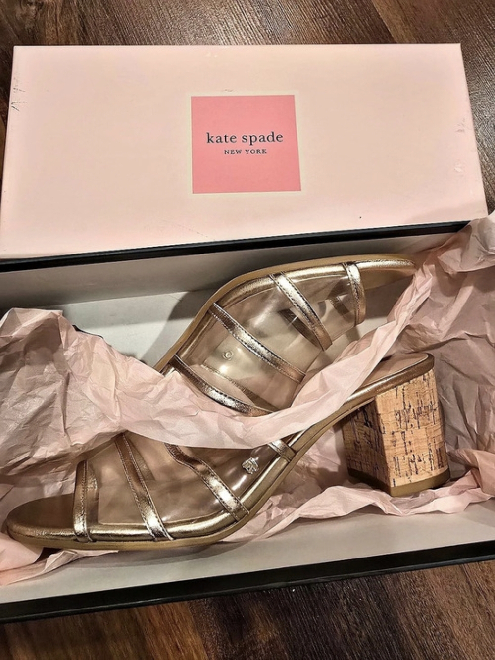 Kate Spade Gold Heels US 9M NWT